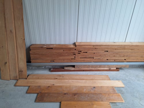 Eiken vloerplanken – restantpartij (ca. 9–10 m²)
