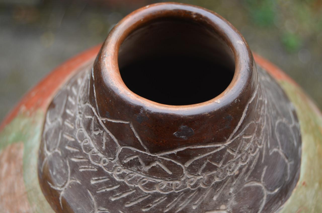 Prachtige Peruaanse pot, aardewerk. (2)