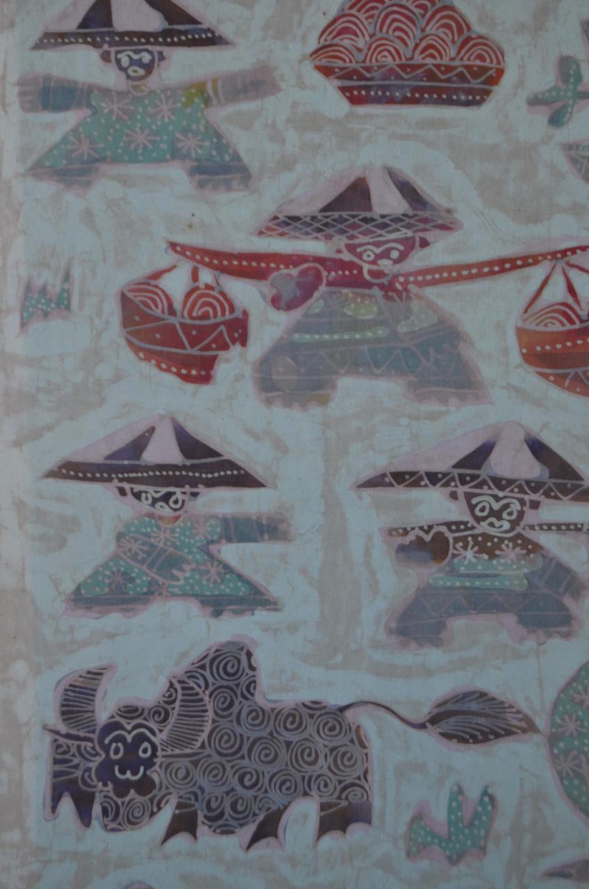 3 Leuke batiks in redelijke staat, op ééntje na dan.