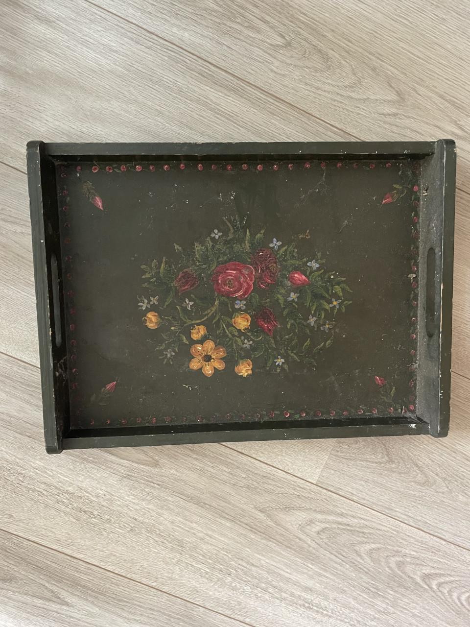 Vintage houten dienblad