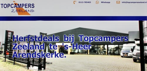 Herfstdeals bij Topcampers Zeeland!!! ( Zeer grote voorraad jonge Campers )