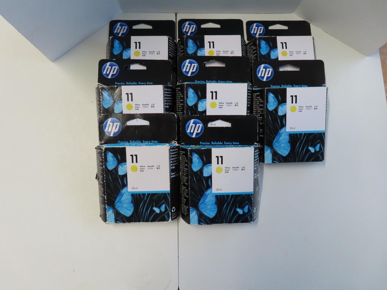 HP 11 cartridges rood, geel en blauw per stuk €.15,00