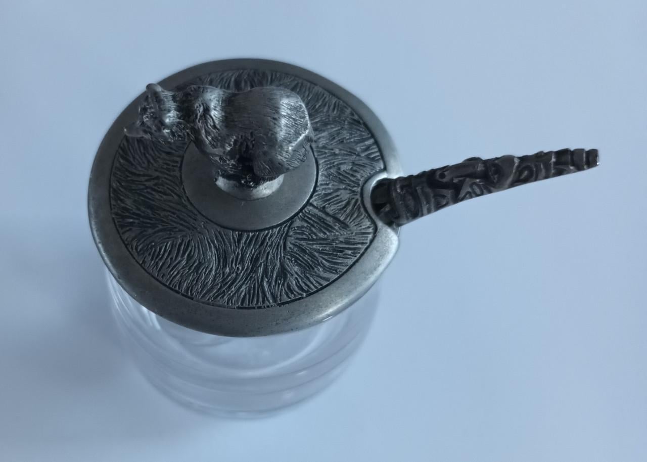 Boma gesigneerd authentiek Canada potje tin met grizzlybeer