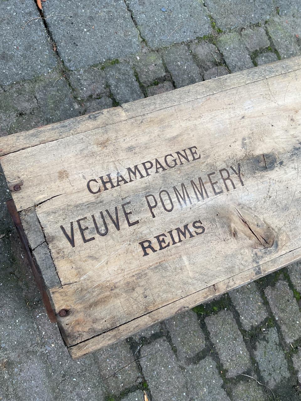 Pommery Champagne houten kist