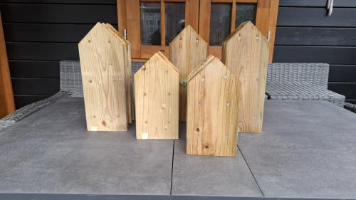 Houten huisjes voor tuin