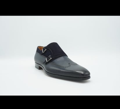 Magnanni Navy Blauw Dubbele Gesp - Maat 45 Nieuw in doos