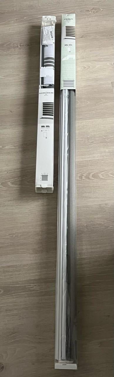 2x duo rolgordijnen grijs maat 140x180 + 80x180 cm  Nieuw in verpakking