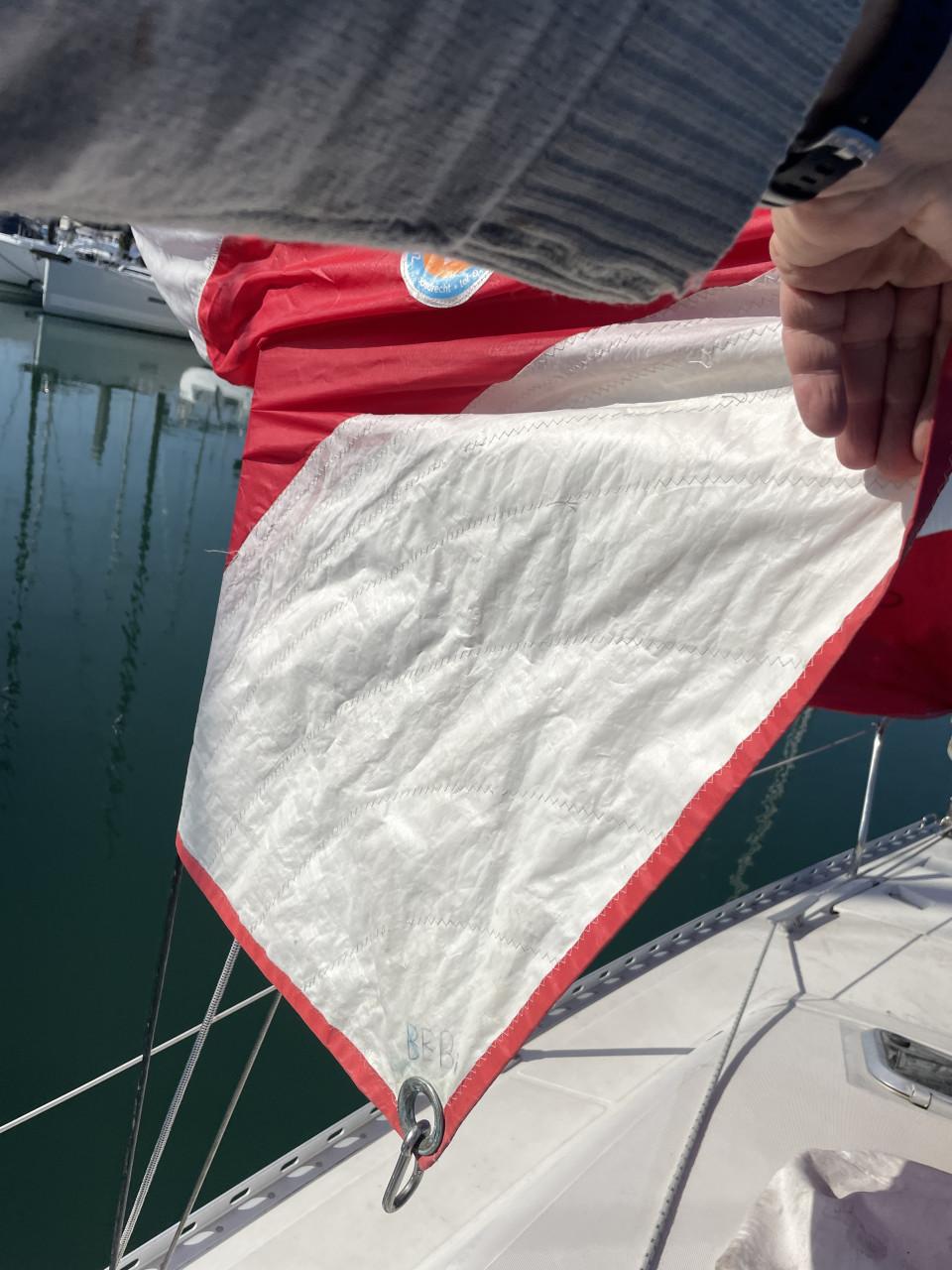 Diverse spinnakers, gennaker en genua