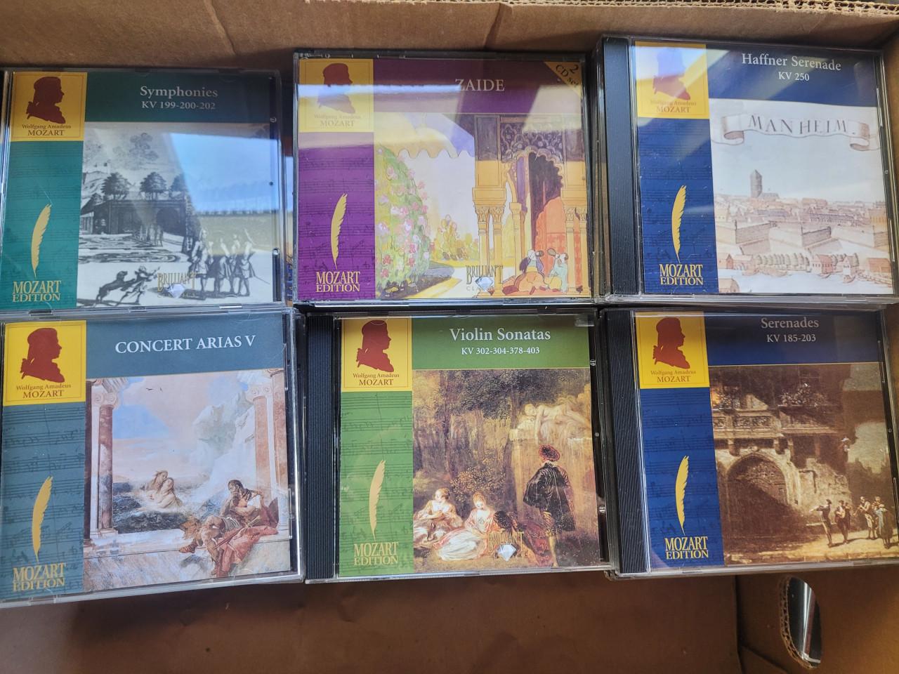 Doos vol Mozart cd's in zeer goede staat