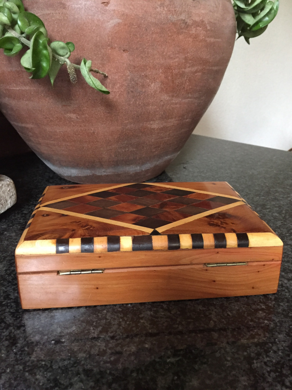 Oud houten doosje