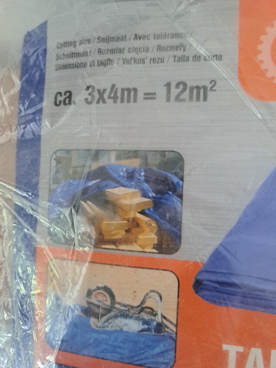 AFDEKZEIL BLAUW 3X4 METER