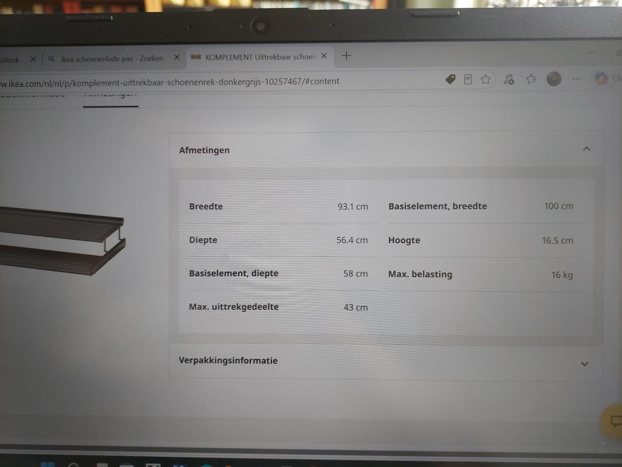 Uittrekbaar schoenenrek Komplement