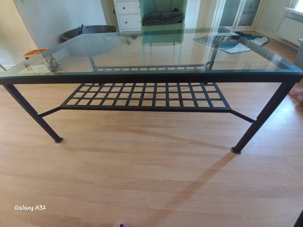 Salontafel  -  metal  / glas
