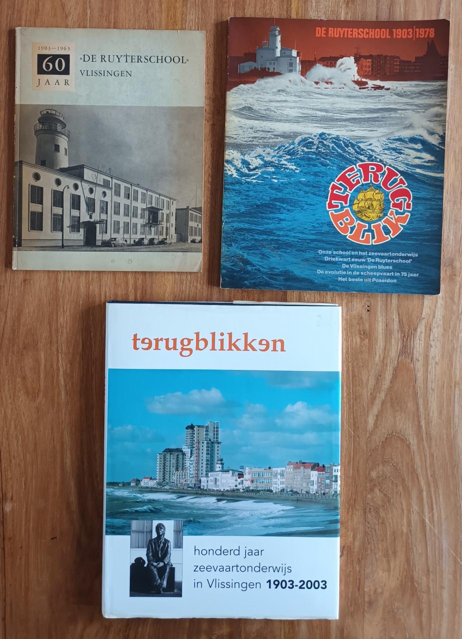 3 jubileumboeken van de Zeevaartschool; De Ruyterschool Vlissingen