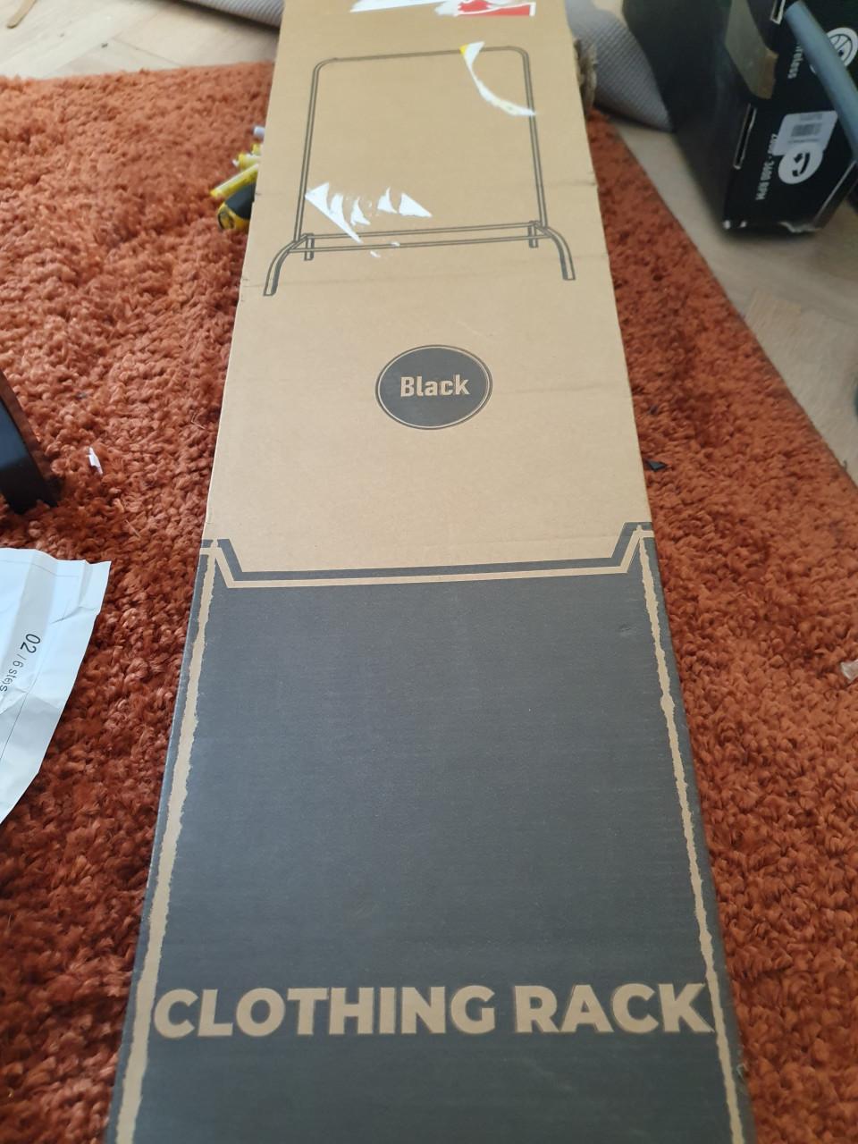 Vonia kledingrek zwart met schoenenrek | nieuw in doos