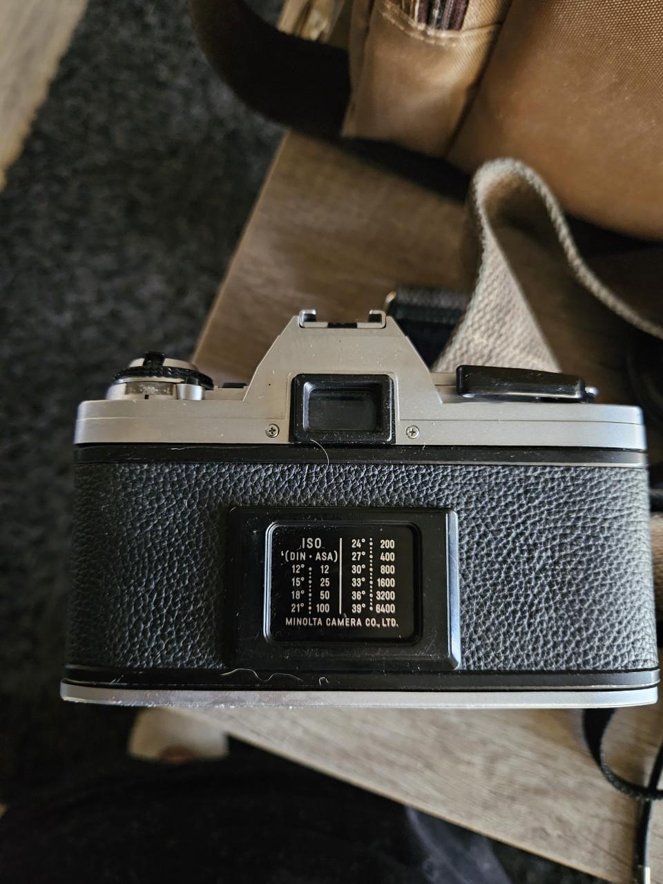 Vintage Minolta spiegelreflex camera X 300 met extra lenzen