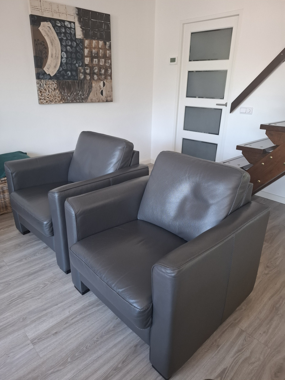 Zithoek 3-persoonsbank en 2 fauteuils
