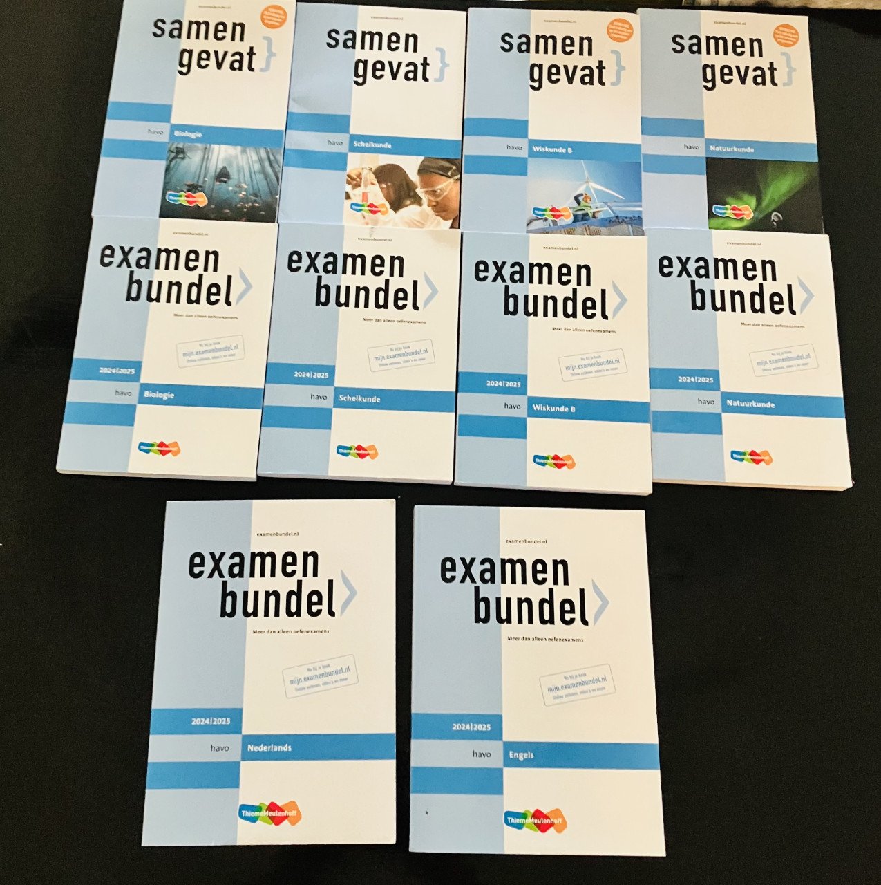 Examenbundel & samengevat, HAVO, Wis B, Nat, Schei, Bio, Nld, Engels