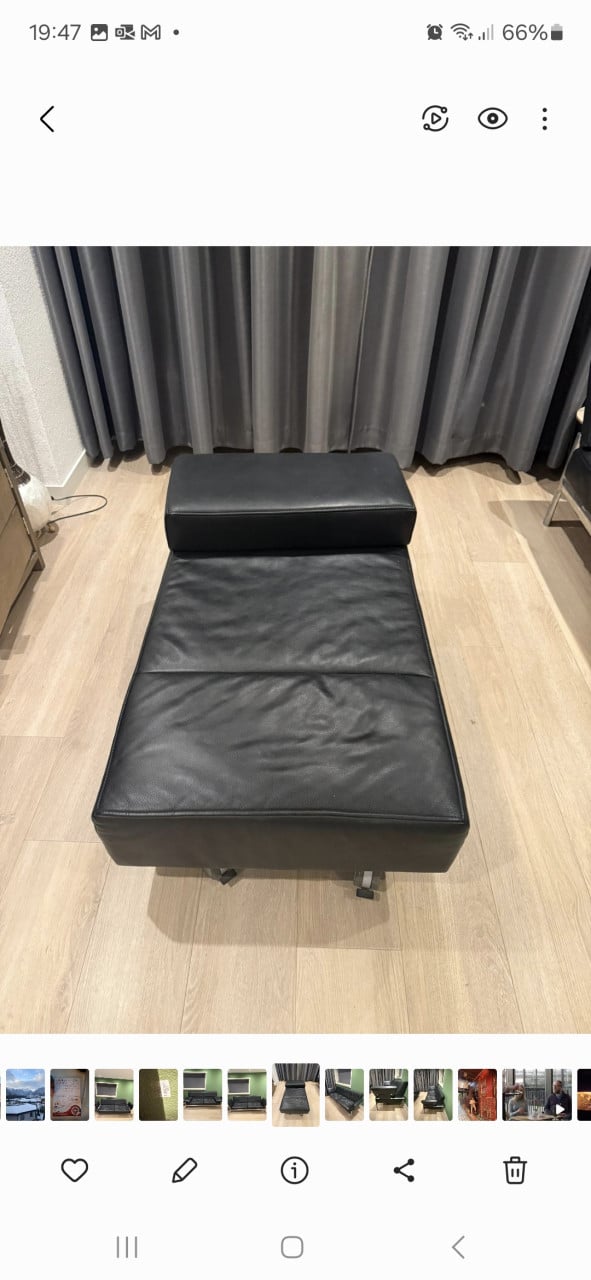 Designer zwart leren bank