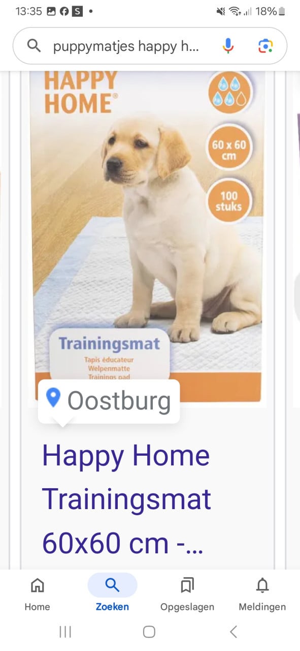 3 carocroc puppypakketten en doos puppymatjes 70 stuks GRATIS  ophalen