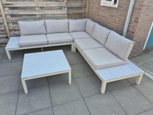 Aluminium/Hout Loungeset 246 x 246 cm (bezorging mogelijk)