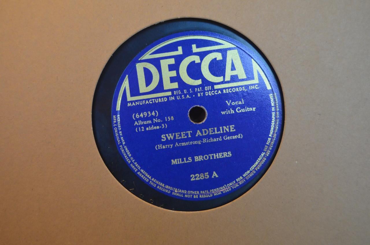 78 rpm Mills Brothers jaren '40 en '50 héél veel stuks. (8)