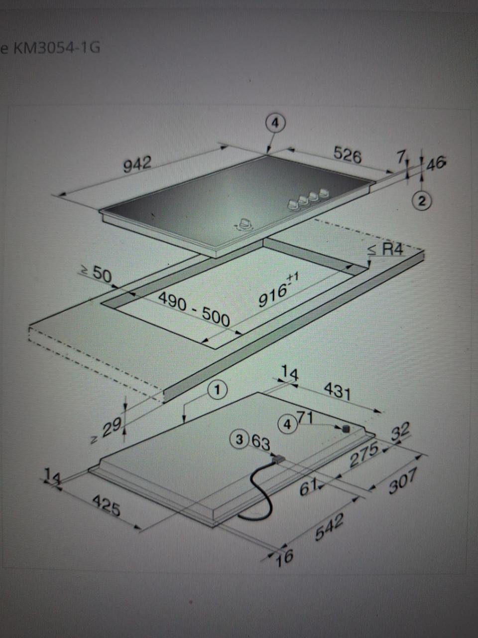MIELE inductiekookplaat met afzuiging NIEUW 80 cm KMDA 7774 FL