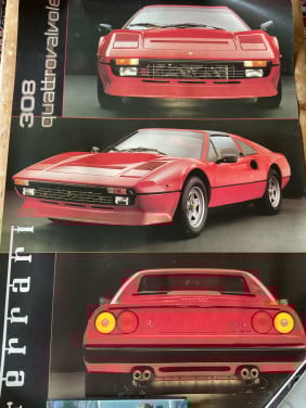 Ferrari 308 poster jaren 80