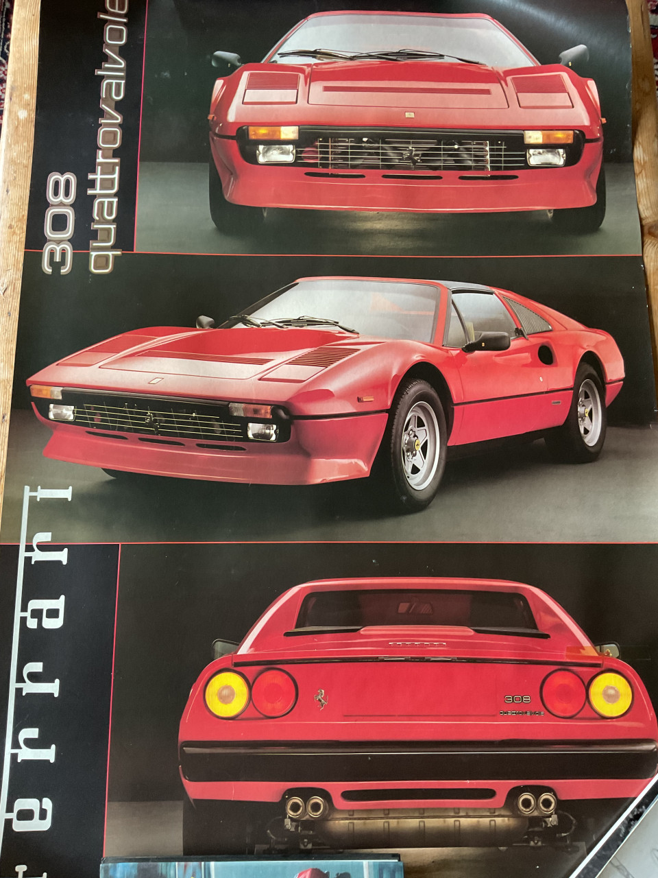 Ferrari 308 poster jaren 80