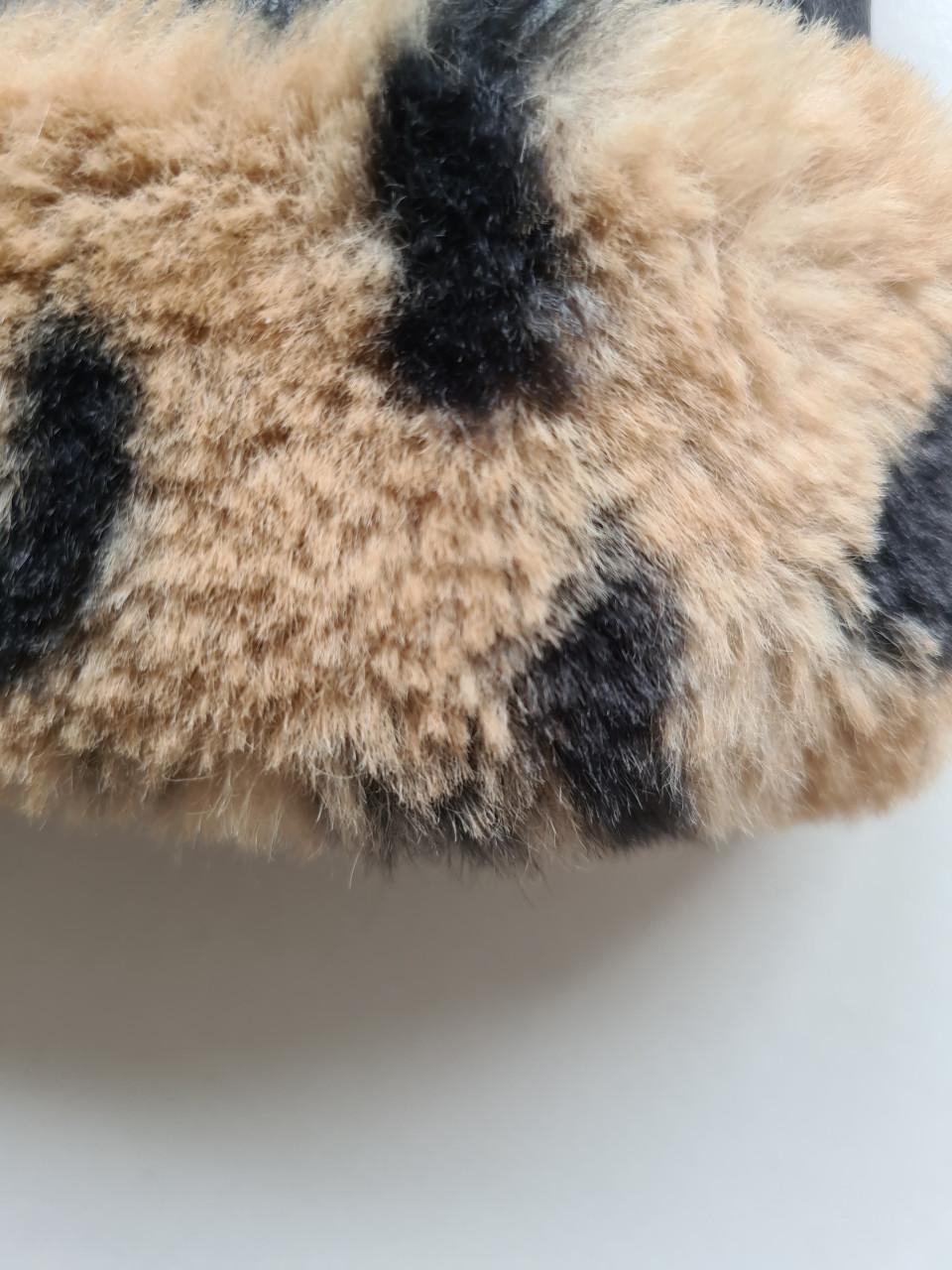 Stoere Persival PU leer meisjes jas met luipaardprint bont