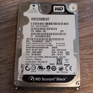 WD3200BEKT 320GB HDD 7200rpm