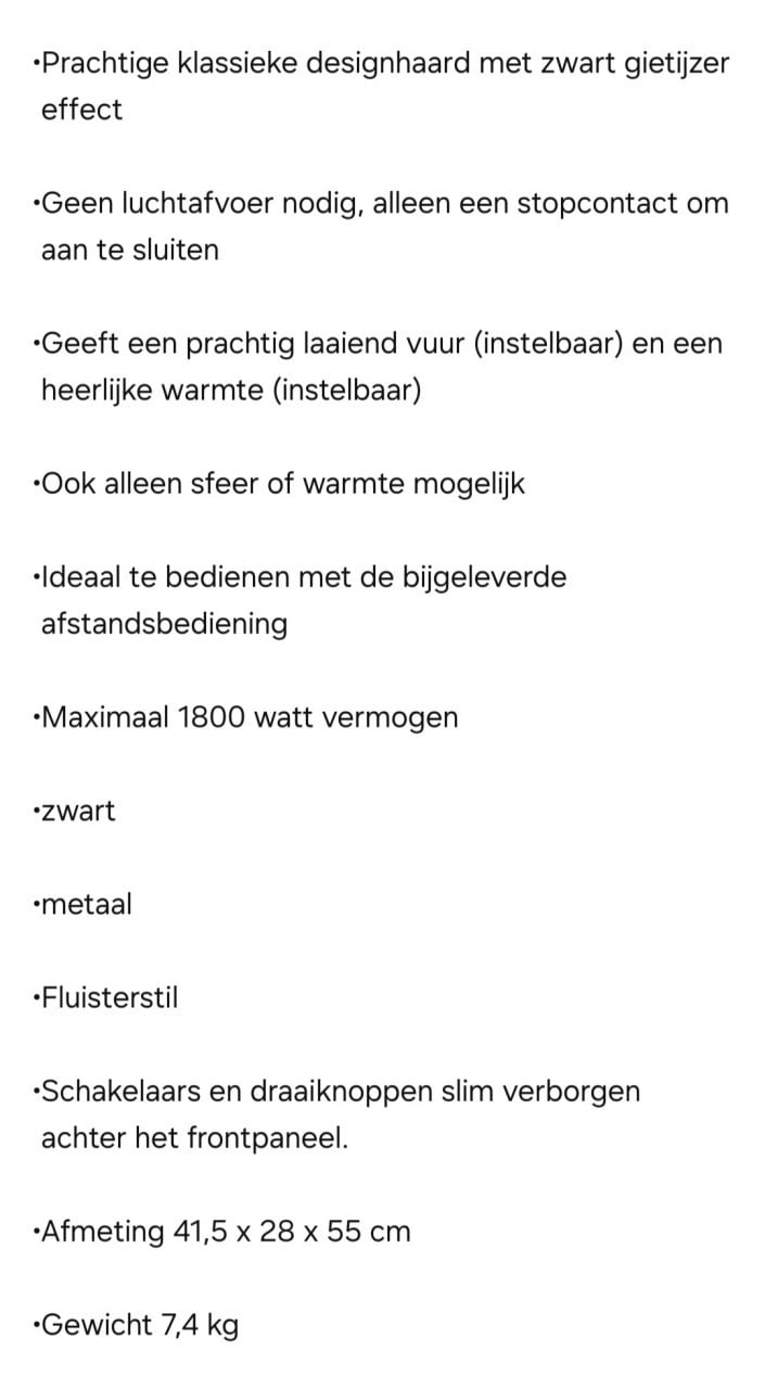 Super gaaf gietijzer elektrische kachel