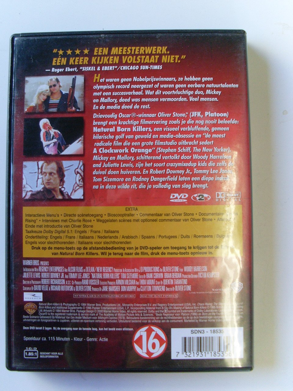 DVD Natural born killers ( 1 keer bekeken)