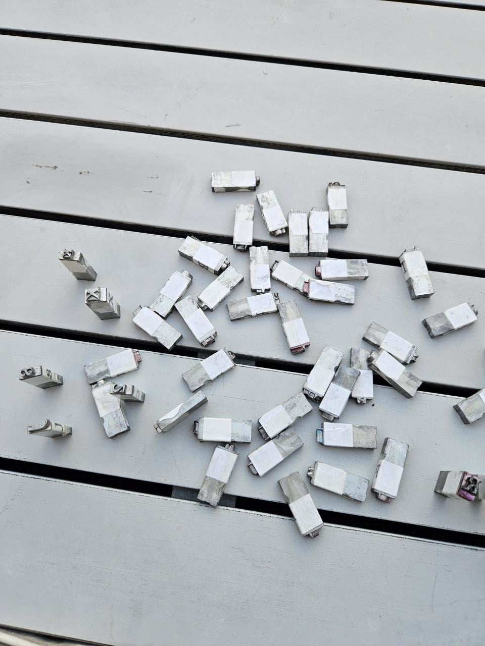 Vintage mooie Letter Stempels voor Leerbewerking