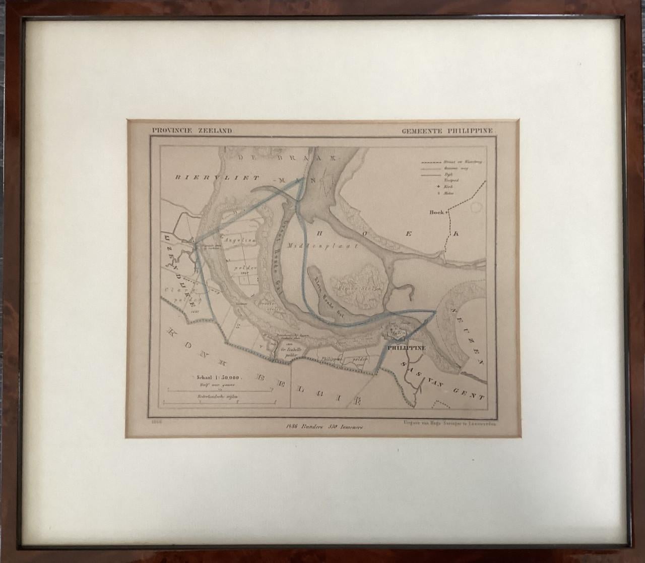 Kaart Philippine en kaart Rilland (Kuijper/Suringar).
