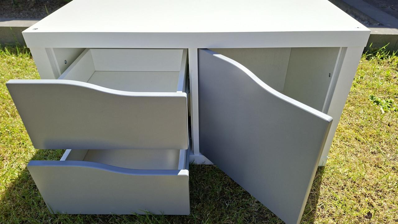 Ikea Kallax open kastje met lades en kastdeurtje