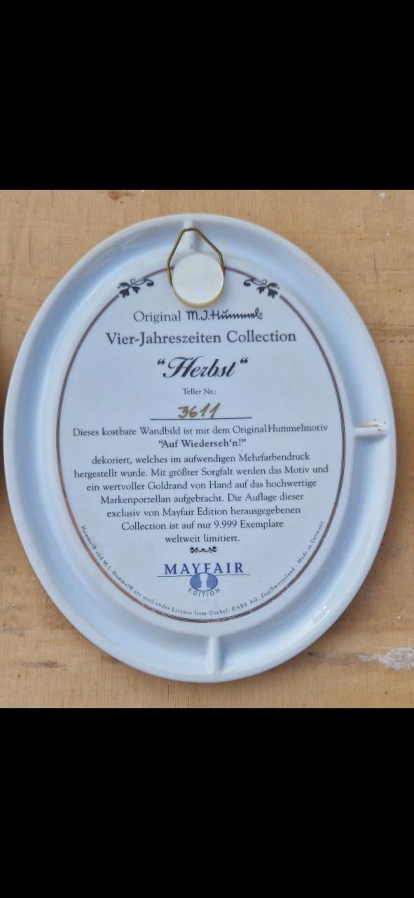 Bordjes Hummel, de 4 jaargetijden