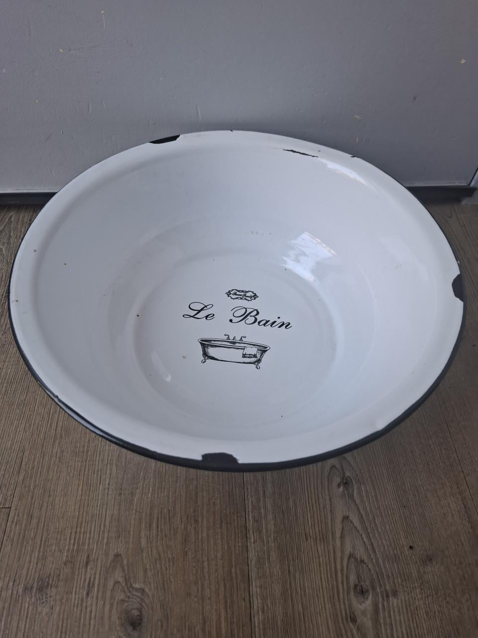 Emaille schaal le Bain
