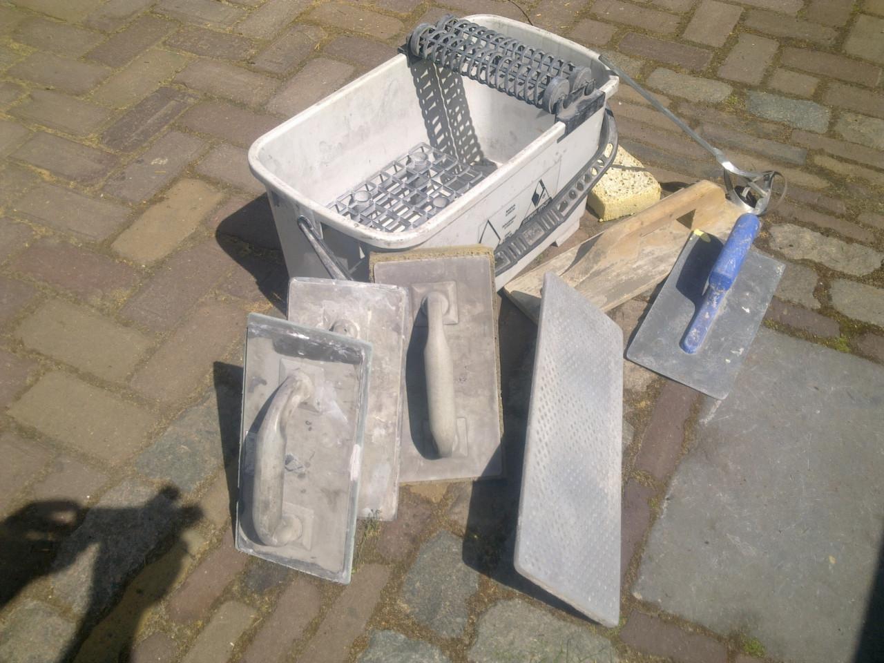Set tegelzetter en stucadoor gereedschap