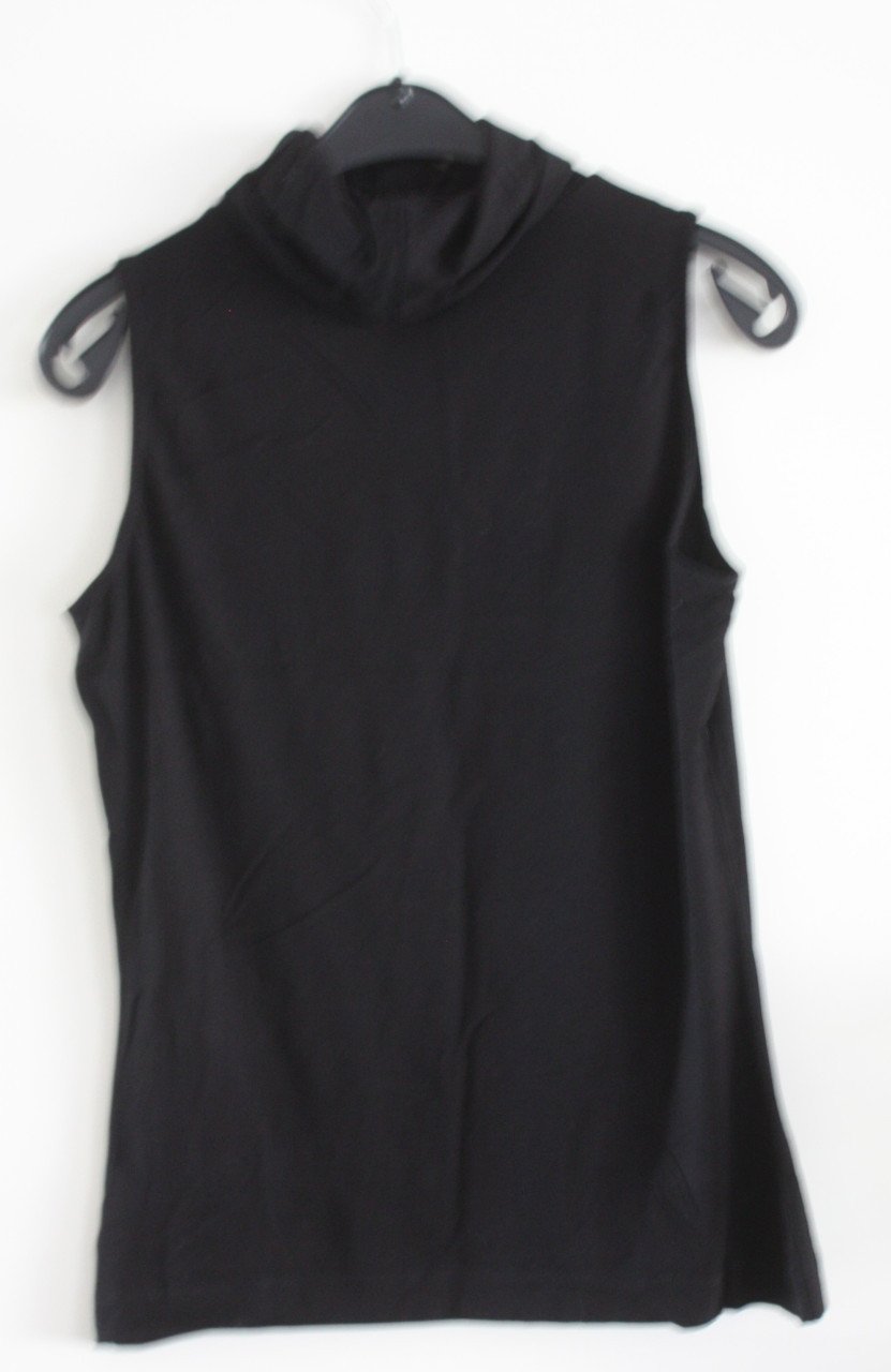 Zwarte top met col maat 40