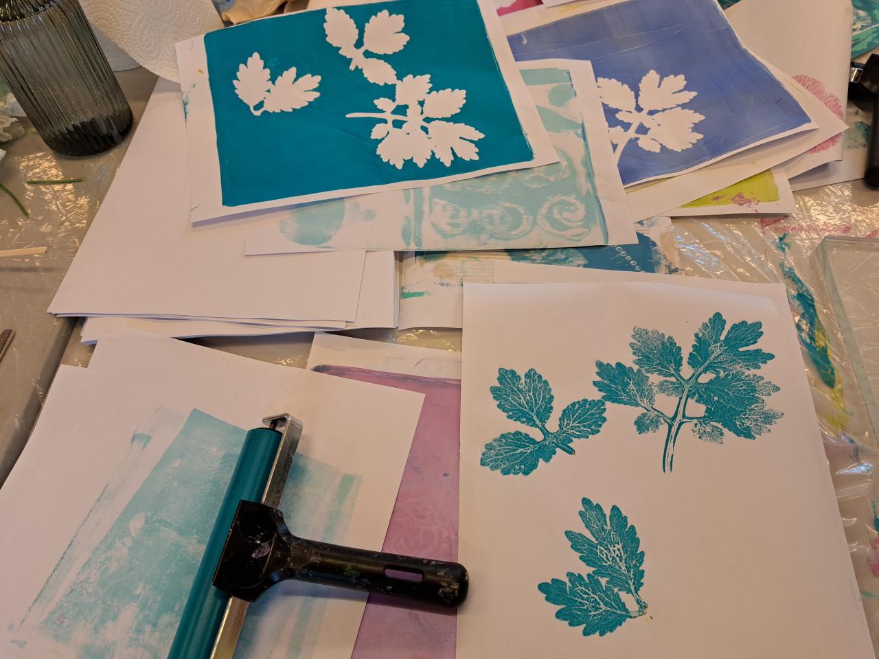 Workshop Botanisch printen op de gelplaat