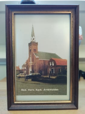 Mooie oude fotolijst Hervormde Kerk Arnemuiden rond 1960-1970