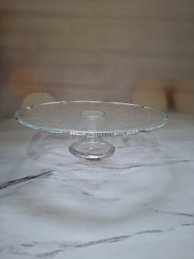 Taart Plateu / Taart Etagère, Rond glas, diameter 31 cm, hoogte 9 cm