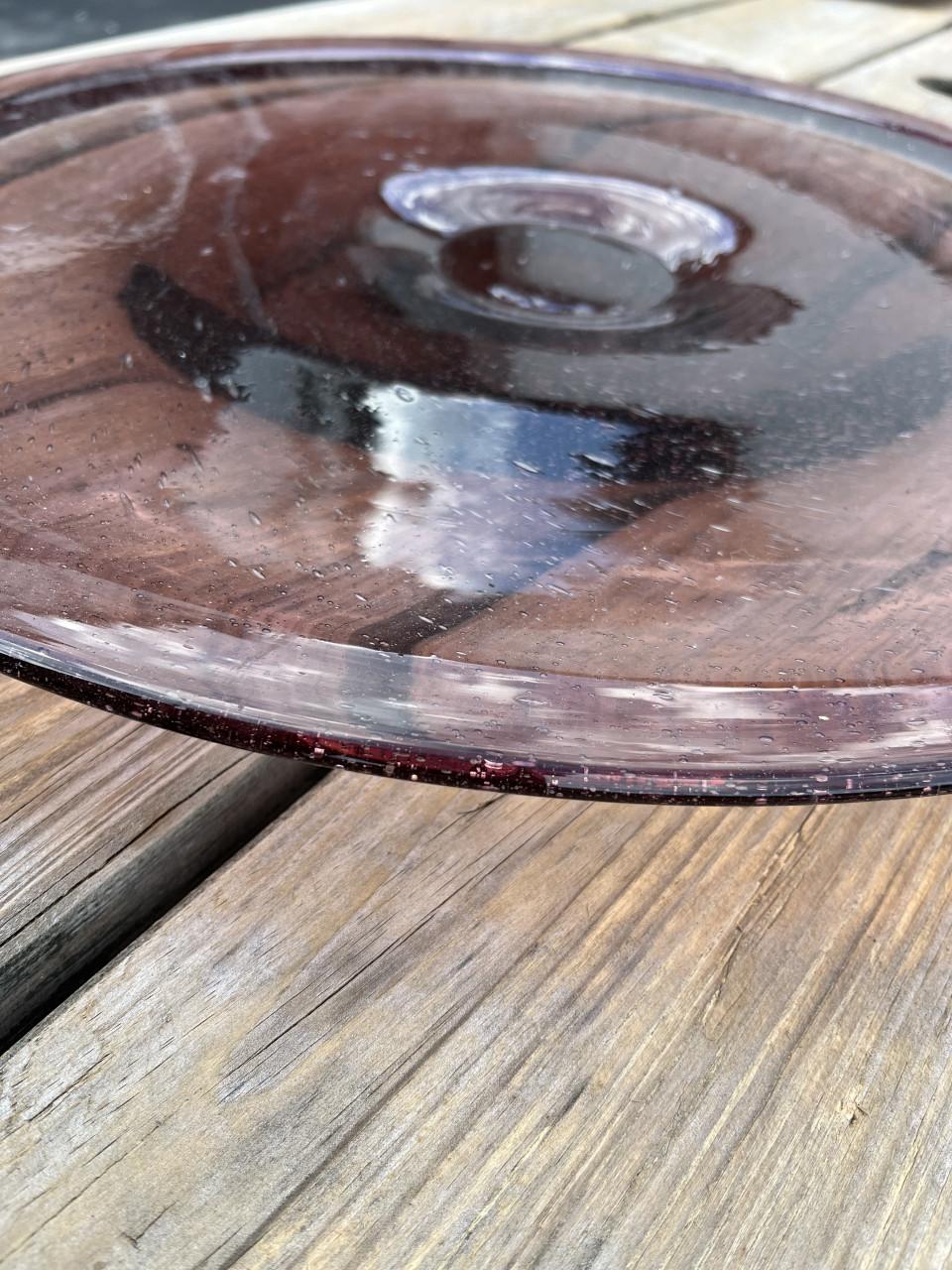 Vintage glazen schaal