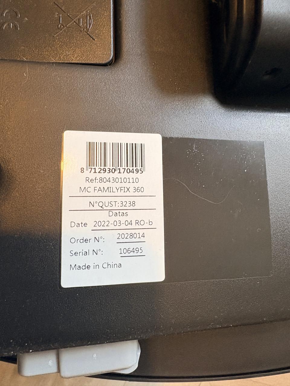 Maxicosi Pebble en 2x Familyfix 360