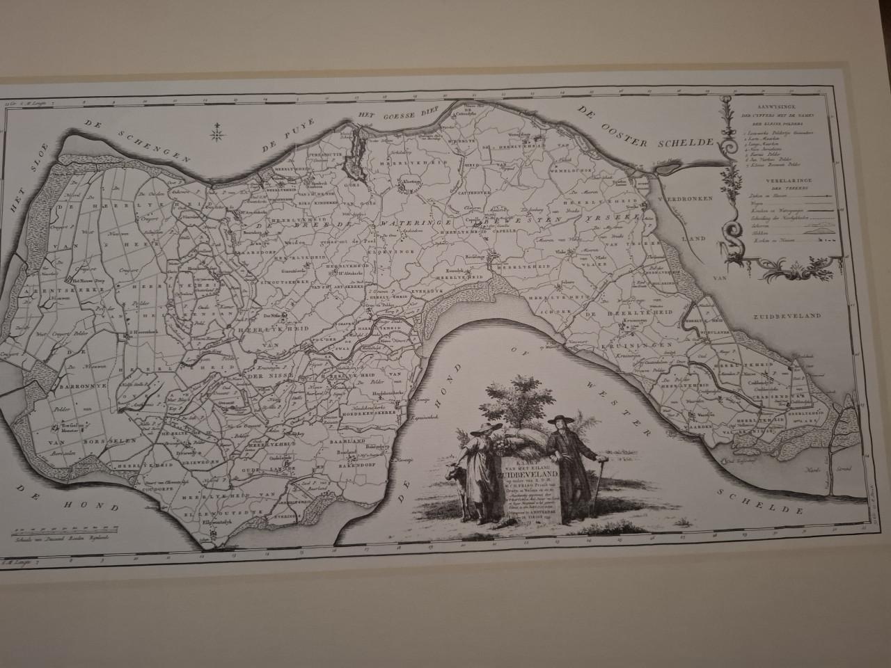 Oude kaart Zuid-Beveland