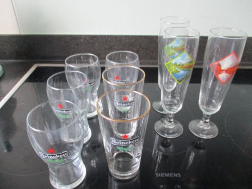 15 heineken glazen