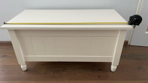 Witte speelgoedkist, dekenkist, opbergkist