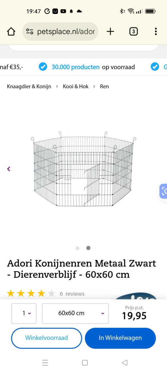 Konijnen/kippenhok zgan + toebehoren
