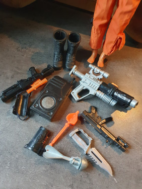 Hasbro..originele vintage Action Man GI Joe doll met accessoires...